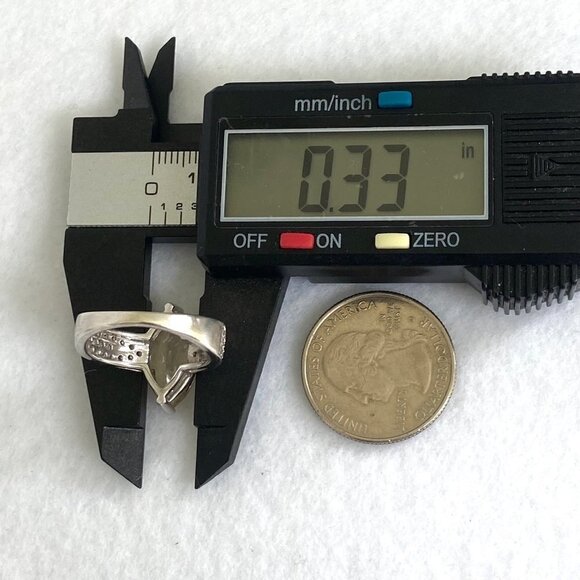 Sterling Silver 925 BBJ Marquise Faceted Yellow CZ & Clear Spinel Accent Ring - Picture 15 of 16